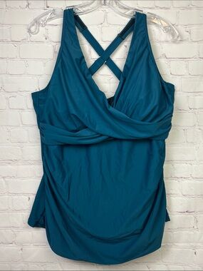 Firpearl Underwire Tankini Top in Teal